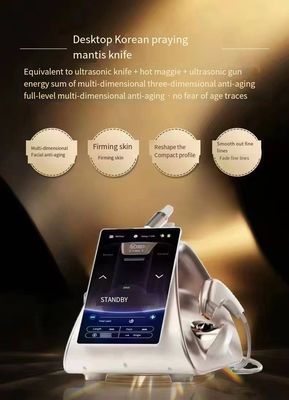 Simultaneous Vertical HIFU Face and Body Contouring Beauty Machine with Adjustable Energy